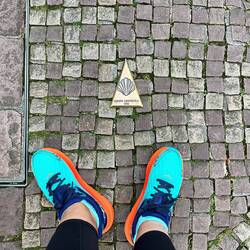 The first marker was right outside my hotel door. I was pretty anxious last night and this morning!