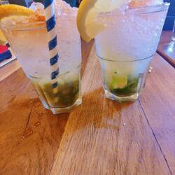 Mojitos with Maria before she leaves