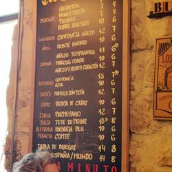 Cheese menu