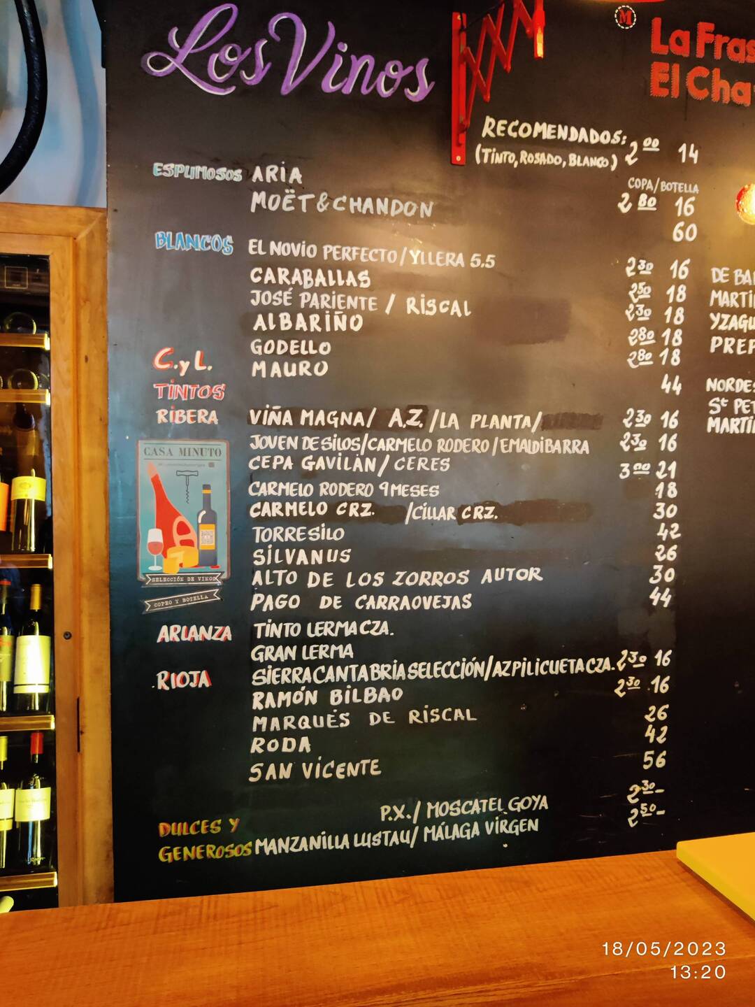Wine menu