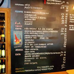 Wine menu