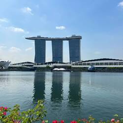 Marina Bay Sands Hotel from merlion Park