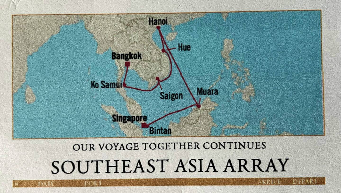 The next segment ends in Bangkok