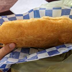 Fry Jack, frittierte Teigtasche mit Bohnen & Ei. (Nicht von Jenny!)