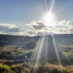 8:13 pm outside albergue