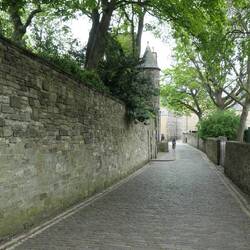 The walls at the back of Holyrood Castle