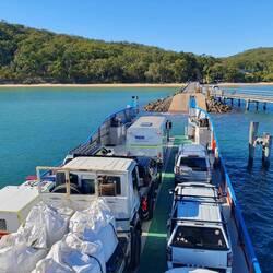 Arriving on the ferry
