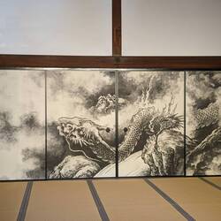 Fusuma décoré de dragons