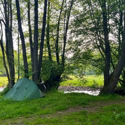 Camped by the stream