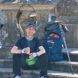 Angekommen- letztes Jahr hieß ich Fanta-Man auf dem Camino