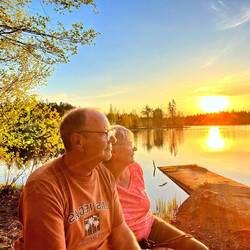 Sonnenuntergang am Übernachtungsplatz