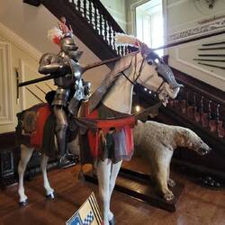 Just what every house needs - its own polar bear and knight.