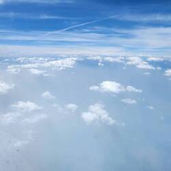 Blue above the smoke