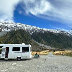 Camping DOC de Mount Cook et point de départ des randonnées