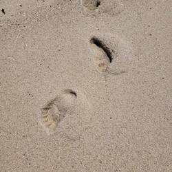 Meine Fußspur im Sand