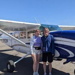 Preparing the board the tiny little plane!