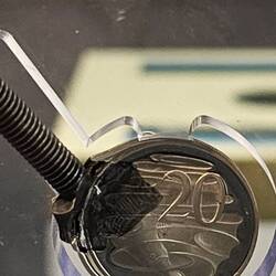 A miss-stamped coin.