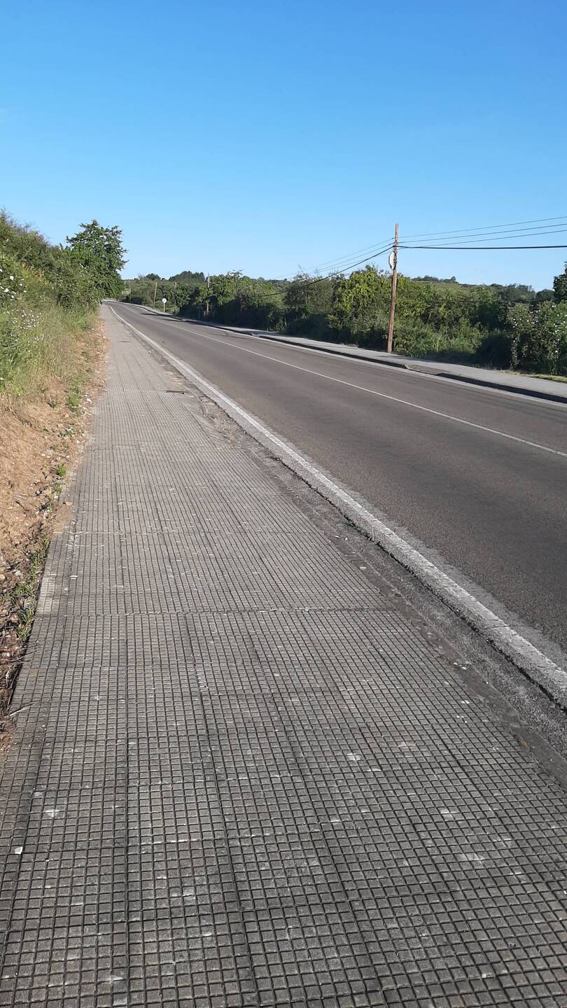 Trudging along the road to next town