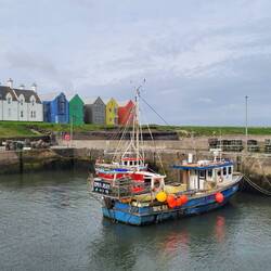 John O'Groats from the ferry.