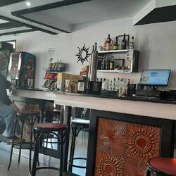 Stopped here for a coffee and chocolate croissant at about half way.