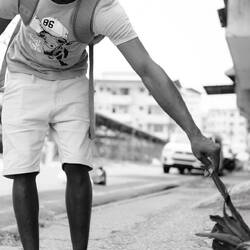 This man wanted to show off his champion fighting rooster (who didn't want to be photographed...)