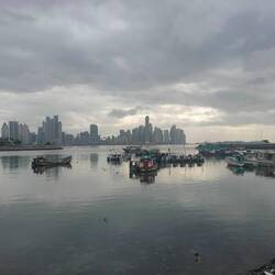 Cloudy morning on the waterfront