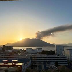 Sukurajima is smoking!