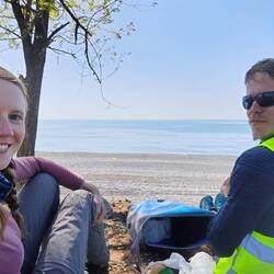 Mittagspause vor der Grenze