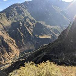 You can see the dirt path we hiked up... It's a lot further than it looks ,😂