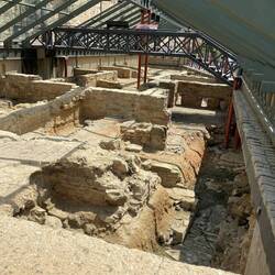 Roman ruins buried under the city of Astorga