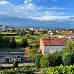View down to Melide