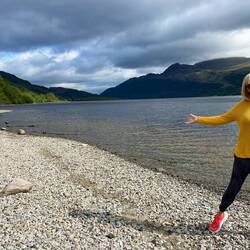On the bonnie, bonnie banks of Loch Lomond - Ben Lomond in cloud