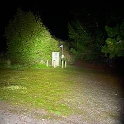 Unsere einsame Toilette auf dem Campingplatz 😂