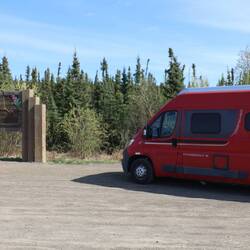 Der Dalton Highway, rund 700 Km nach Norden zum Polar Meer