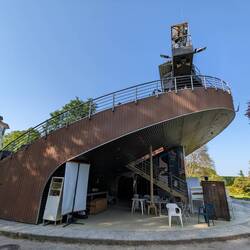 In this theater the audience rotates to view different stages around it