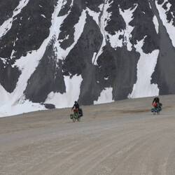 Auch Fahrrad Touristen sind hier unterwegs