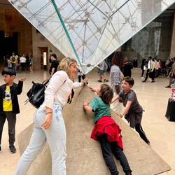 touching the bottom of a pyramid