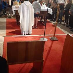 Snap of the pilgrim blessing