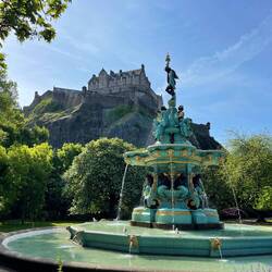 Edinburgh Castle set high on its 'volcanic plug'