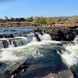 The pools above the falls