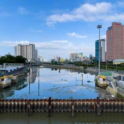 Looks like the Bến Nghé Channel is permanently blocked off — Saigon, Vietnam.