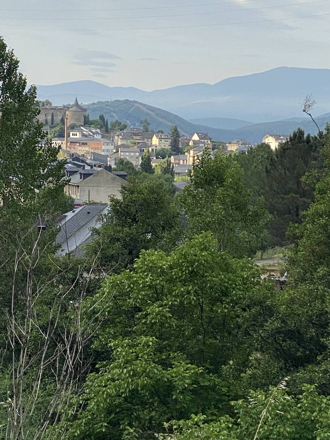 View of Villafranca from a distance after a short climb
