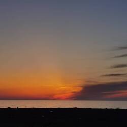 Sonnenuntergang von unserem Zeltplatz aus