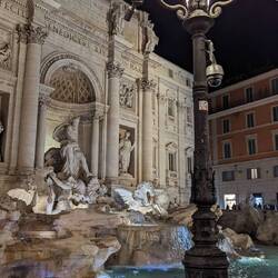 Trevi fountain at night