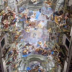 Beautiful ceiling fresco of the Chiesa de Sant'Ignazio