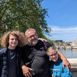 Tiber River with Vatican in the background