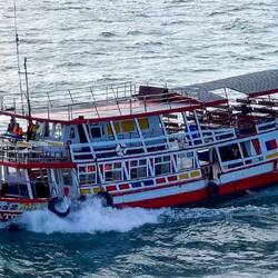 One of the local boats arriving to tender us ashore — Koh Samui, Thailand.