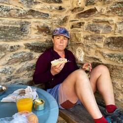 Enjoying my staple lunch bread and tuna
