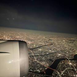 View of Tokyo from JL72 after takeoff.