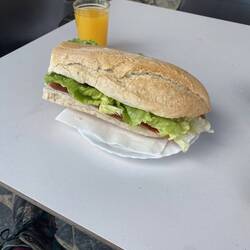 Lunch...I didn't eat the top bread...the Spaniards love bread!
